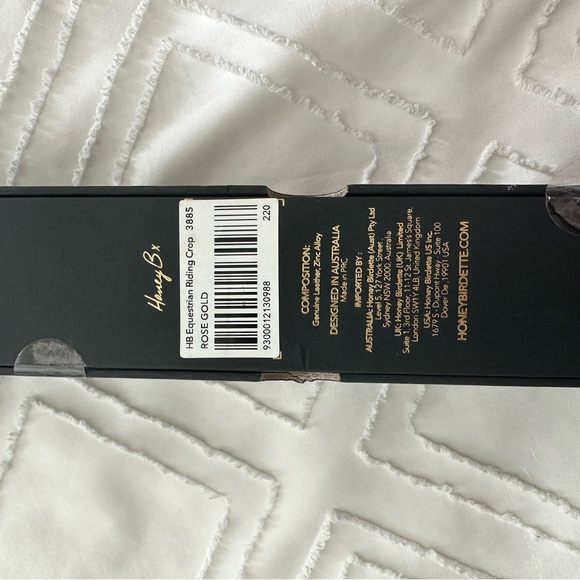 Honey Birdette rose gold riding crop NIB RARE - Picture 3 of 3